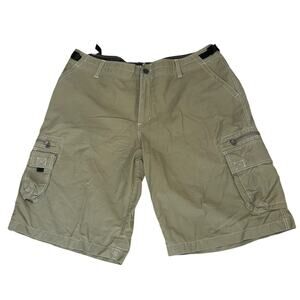 Kuhl Cargo Shorts Khaki Tan KuhlDry Quick Dry UPF 50Men's Size XXL 12" Inseam